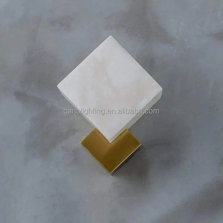 Applique en albâtre Atria, carré sur pointe, vue 6 sur 6