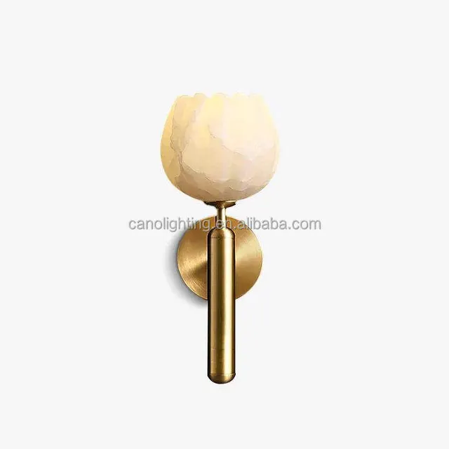 Applique en albâtre Porrima, tulipe