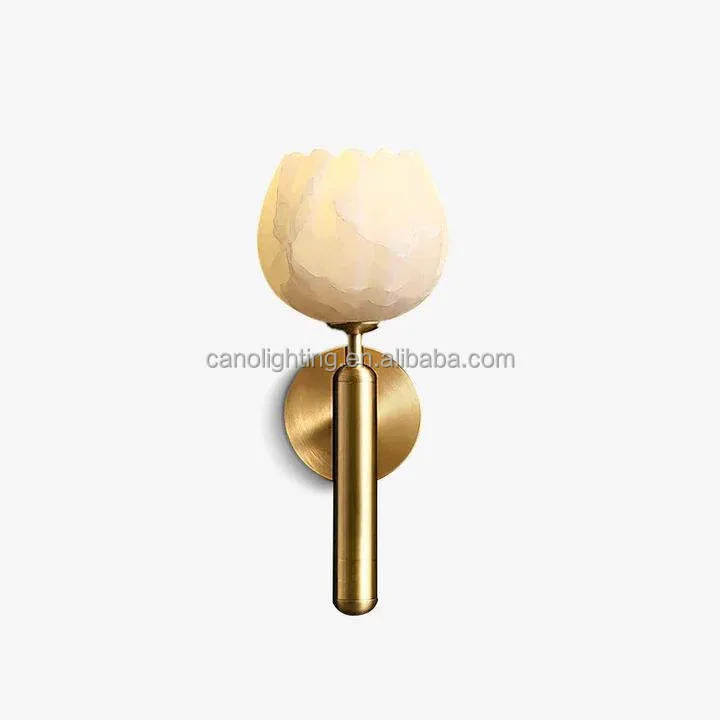 Applique en albâtre Porrima, tulipe
