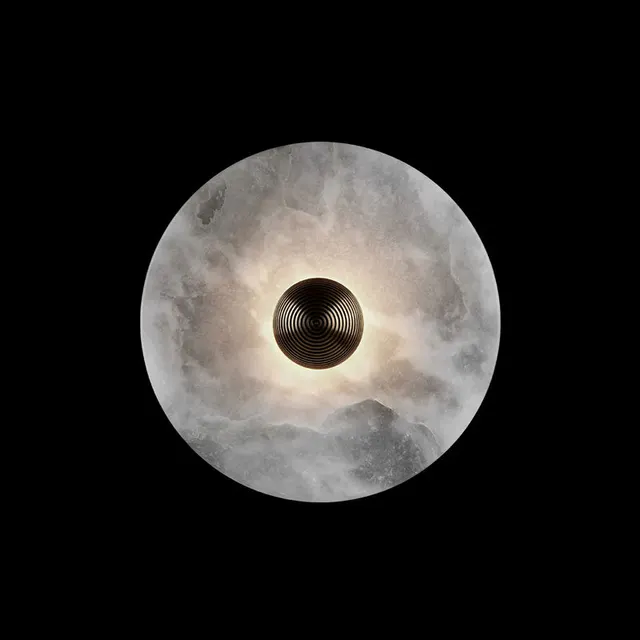 Applique en albâtre Sabik, pleine lune