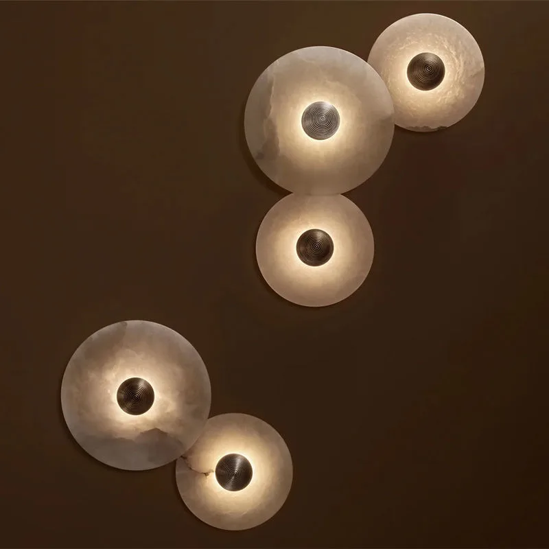 Applique en albâtre Sabik, pleine lune, vue 2 sur 6
