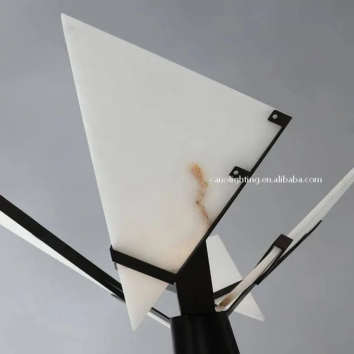 Lampadaire en albâtre Mesarthim, à pétales, vue 6 sur 6