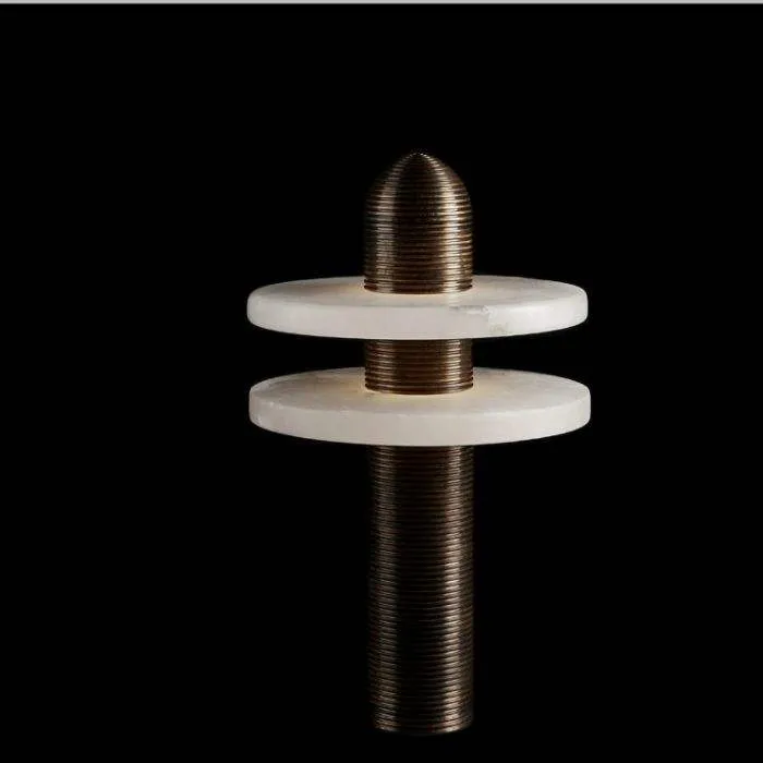 Lampe en albâtre Rotanev, disques empilés, vue 3 sur 6
