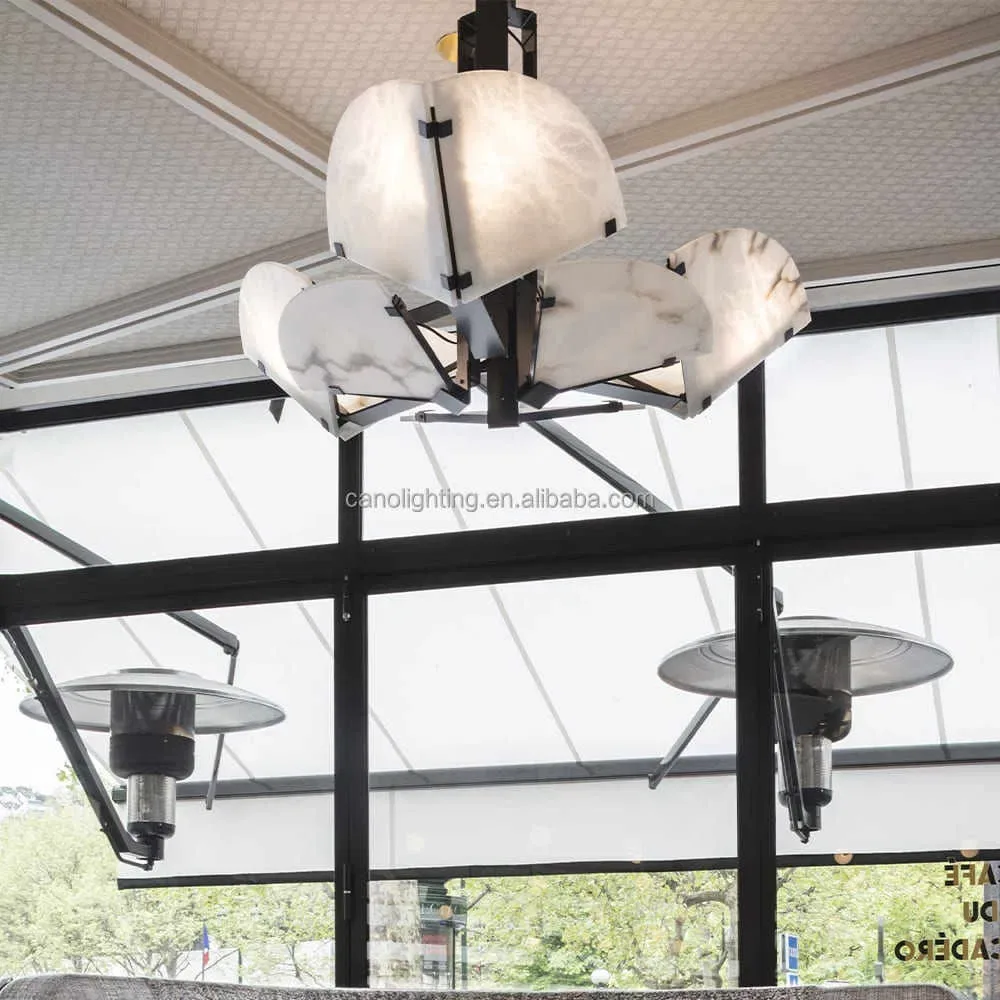 Lampe en albâtre Sualocin, voile, vue 6 sur 6