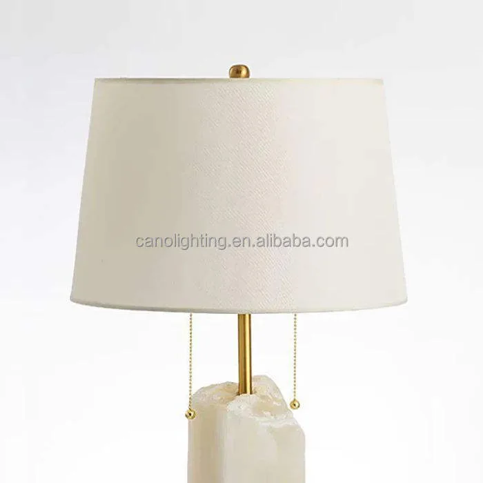 Lampe en albâtre Syrma, pied d'albâtre, abat-jour, vue 4 sur 6