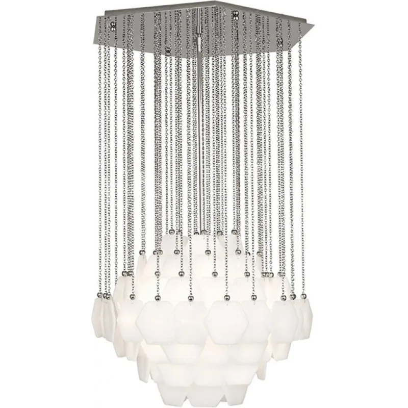 Lustre en albâtre Albireo, pluie de chaînes, vue 2 sur 6