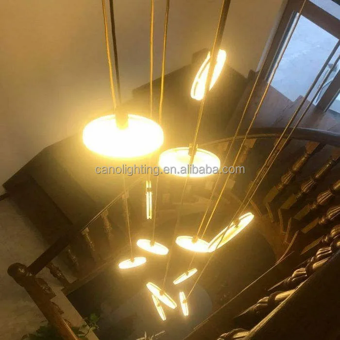 Lustre en albâtre Algieba, cascade de galets, vue 5 sur 6
