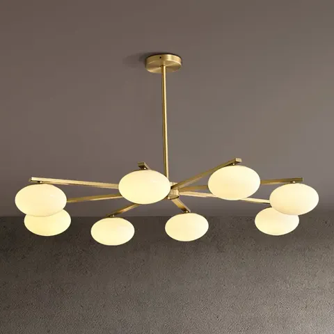 Lustre en albâtre Almach, branches et galets