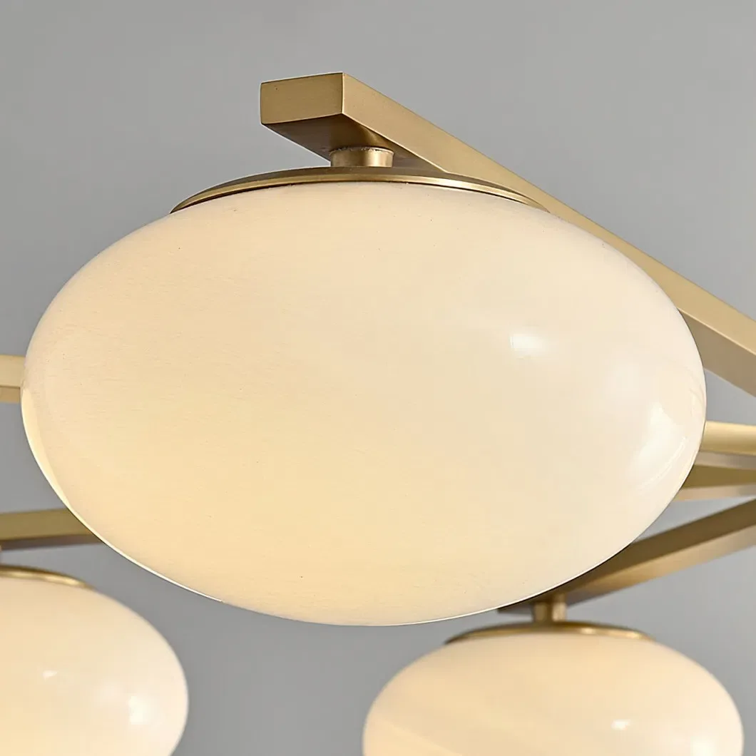 Lustre en albâtre Almach, branches et galets, vue 5 sur 6