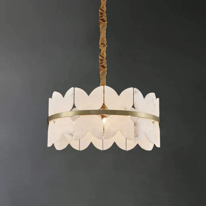 Lustre en albâtre Alnitak, à trois étages, vue 5 sur 6