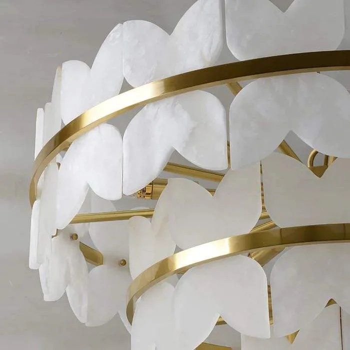 Lustre en albâtre Alnitak, à trois étages, vue 6 sur 6