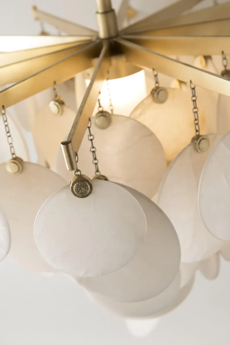 Lustre en albâtre Enif, disques et rayons, vue 6 sur 6