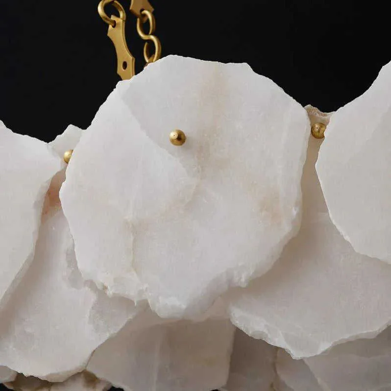 Lustre en albâtre Hadar, nuage ovale, vue 6 sur 6