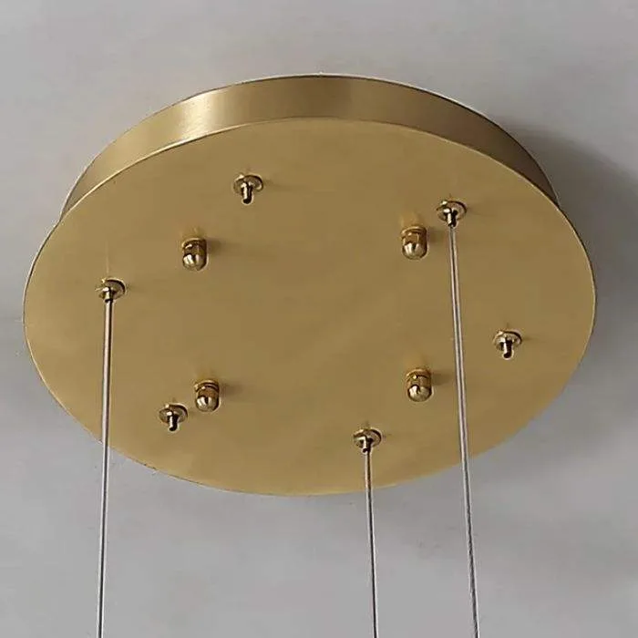 Lustre en albâtre Nunki, anneau lumineux, vue 6 sur 6