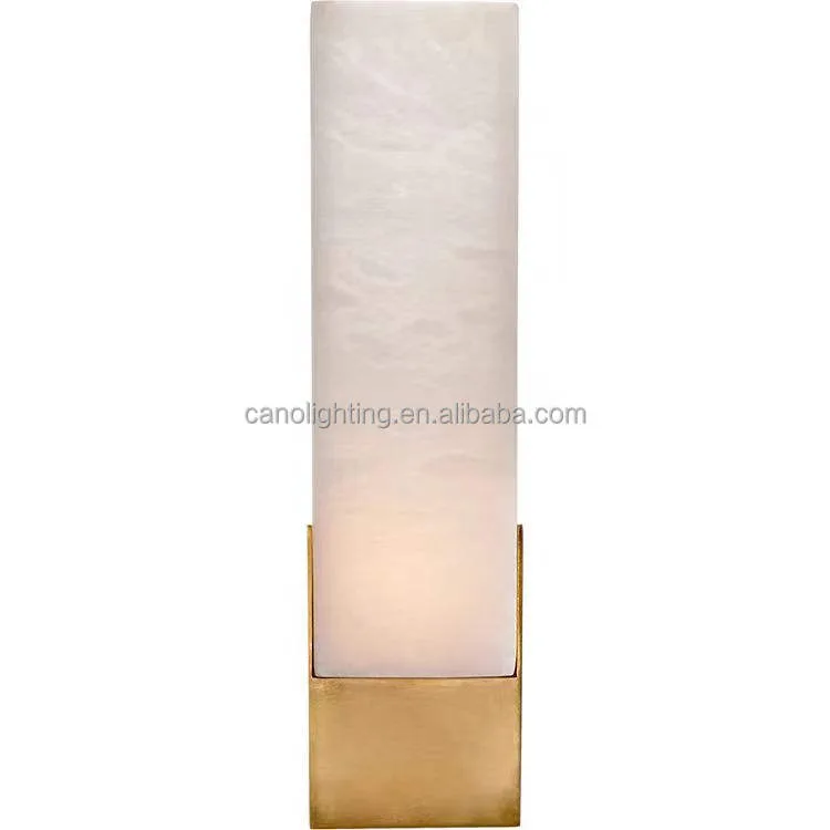 Lustre en albâtre Sadr, rectangulaire à tubes, vue 4 sur 6