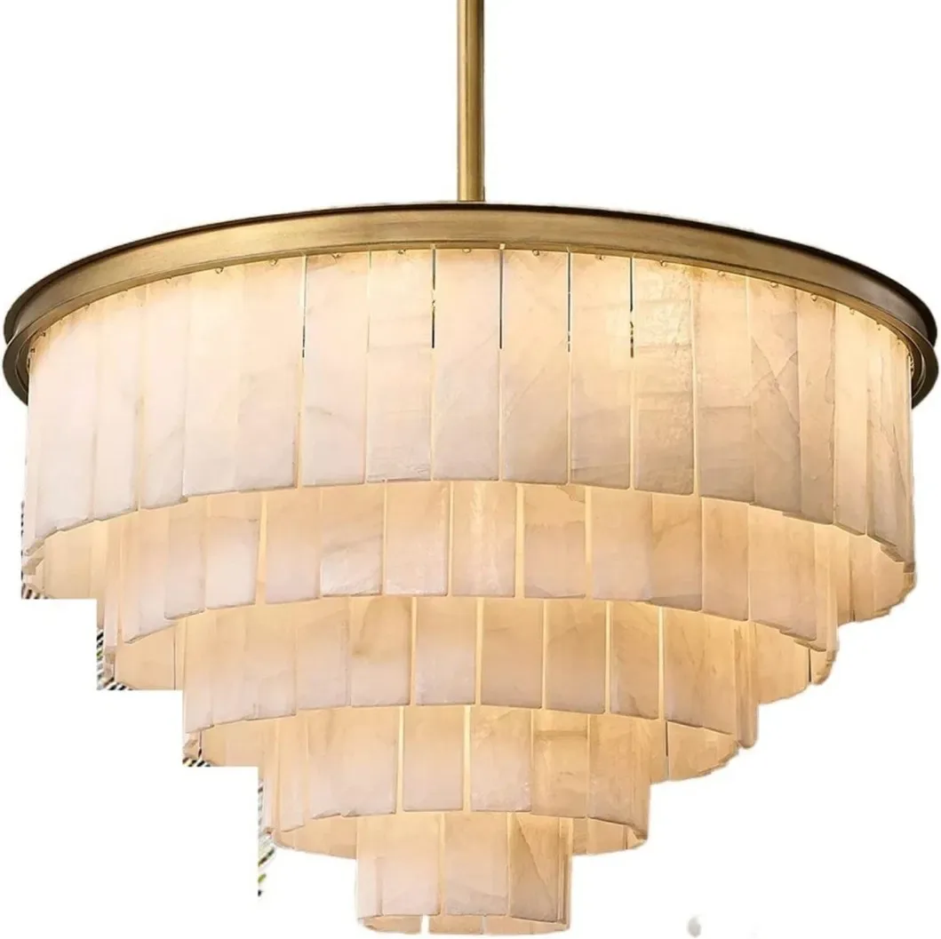 Lustre en albâtre Wasat, pièce montée, vue 2 sur 6