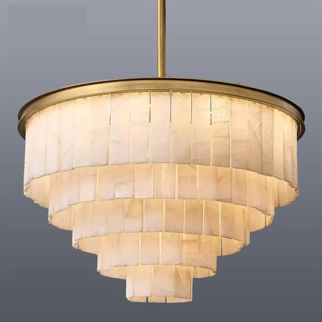 Lustre en albâtre Wasat, pièce montée, vue 3 sur 6
