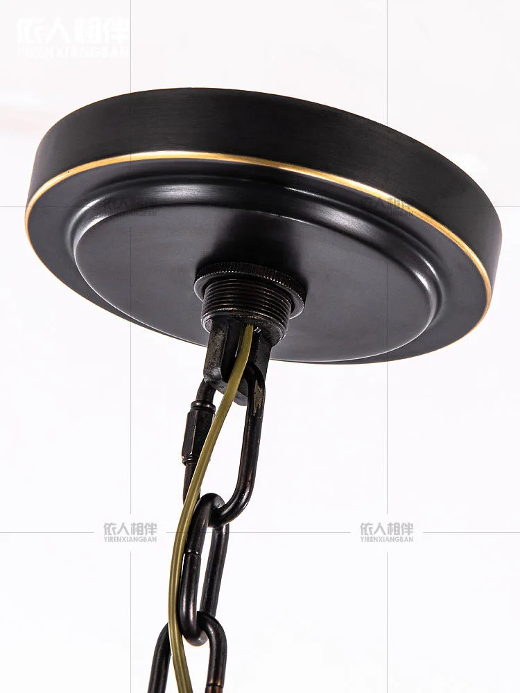 Lustre en albâtre Zosma, couronne noire, vue 5 sur 6
