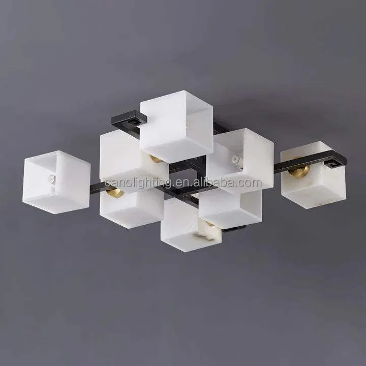 Plafonnier en albâtre Kochab, cubes d'albâtre, vue 4 sur 6