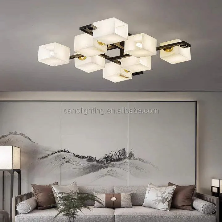 Plafonnier en albâtre Kochab, cubes d'albâtre, vue 5 sur 6
