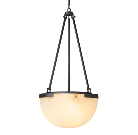 Suspension en albâtre Alcor, vasque à trois tiges