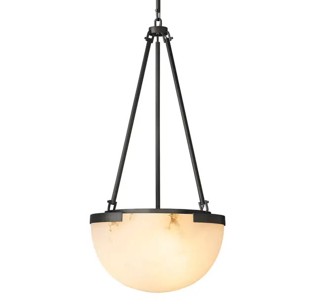 Suspension en albâtre Alcor, vasque à trois tiges