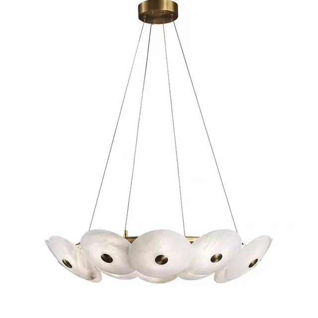 Suspension en albâtre Antarès, fleur de disques