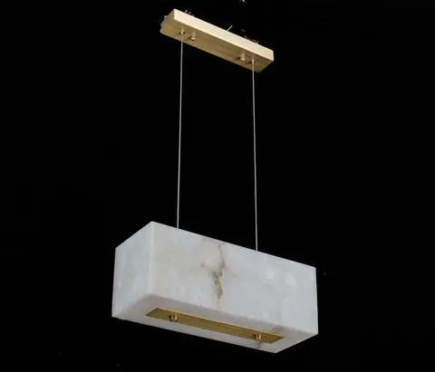Suspension en albâtre Céphée, caisson rectangulaire