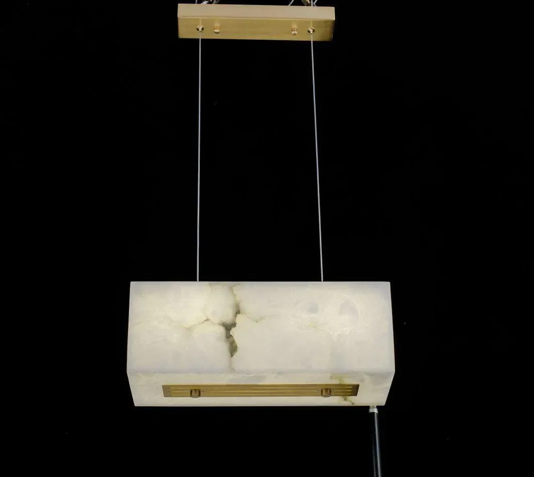 Suspension en albâtre Céphée, caisson rectangulaire, vue 4 sur 6