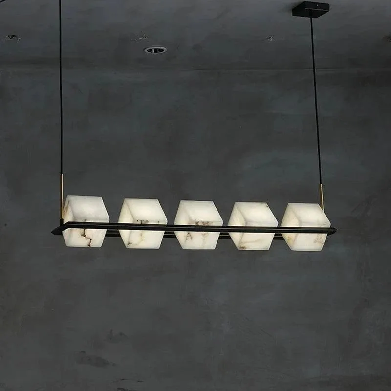 Suspension en albâtre Maïa, cinq blocs