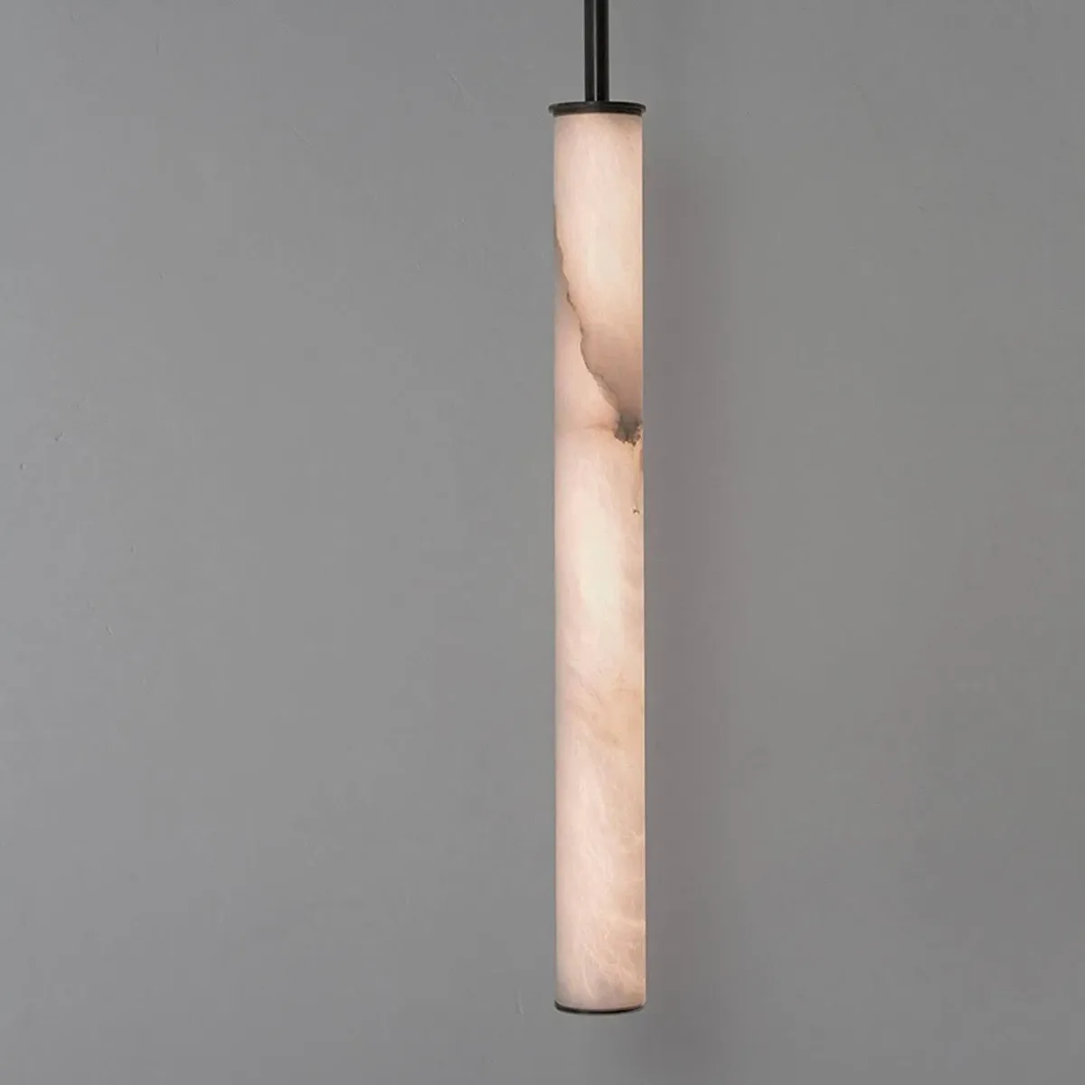 Suspension en albâtre Mérope, faisceau de trois tubes, vue 3 sur 6