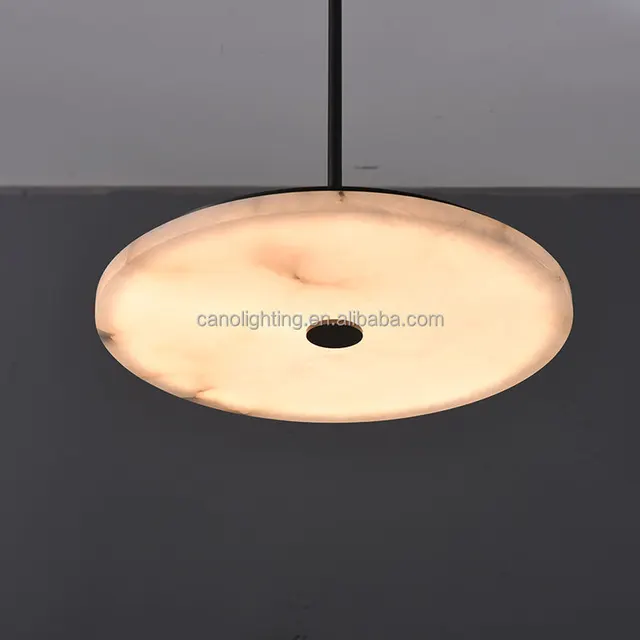 Suspension en albâtre Rigel, disque plat