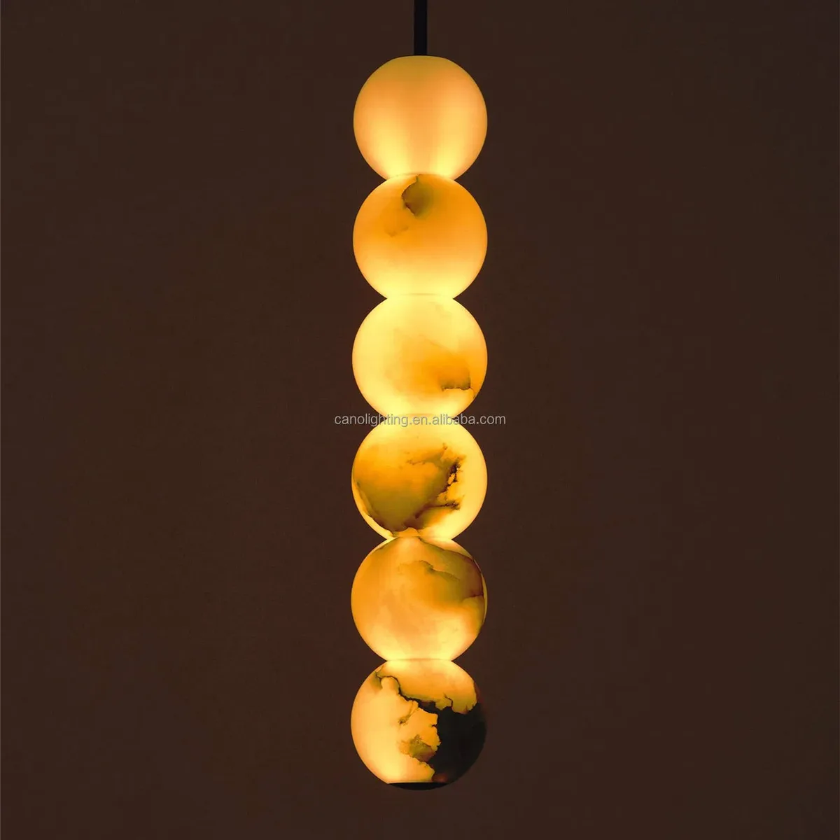 Suspension en albâtre Spica, trois sphères, vue 3 sur 6